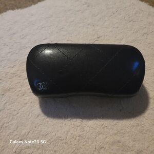 CHANEL Black Quilted Glasses Case